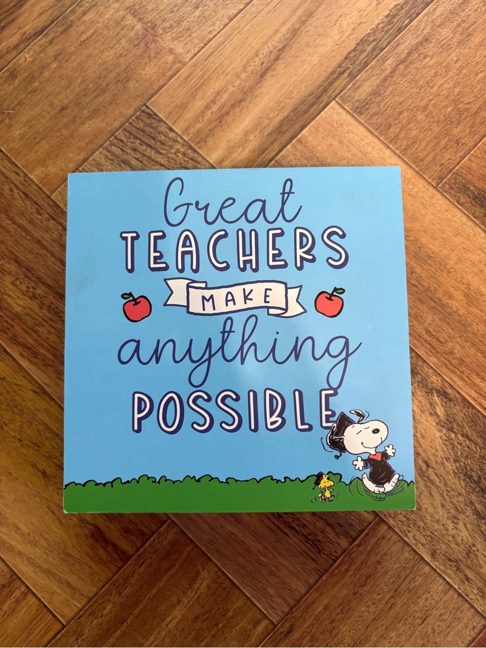Snoopy Great Teachers Make Anything Possible Sign